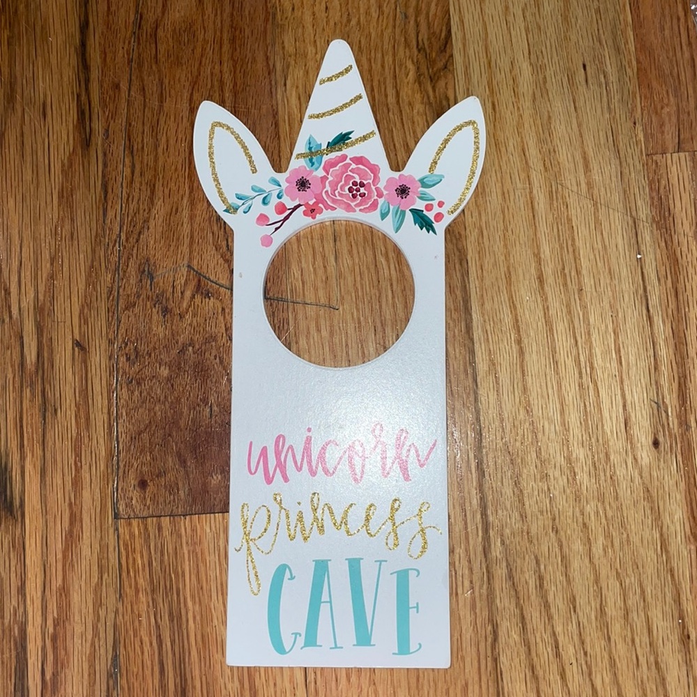 NEW Unicorn Door hanging Tab for Girls
